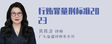 行贿罪量刑标准2023