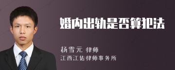 婚内出轨是否算犯法