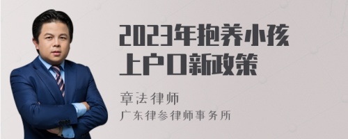 2023年抱养小孩上户口新政策