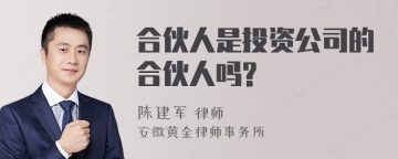 合伙人是投资公司的合伙人吗?