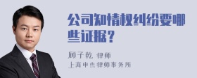 公司知情权纠纷要哪些证据？