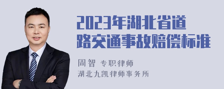 2023年湖北省道路交通事故赔偿标准