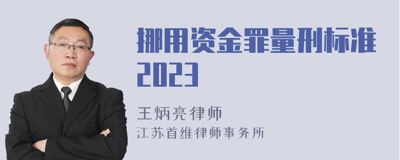 挪用资金罪量刑标准2023