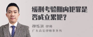 缓刑考验期内犯罪是否成立累犯？