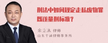 刑法中如何规定走私废物罪既遂量刑标准？