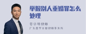 举报别人重婚罪怎么处理