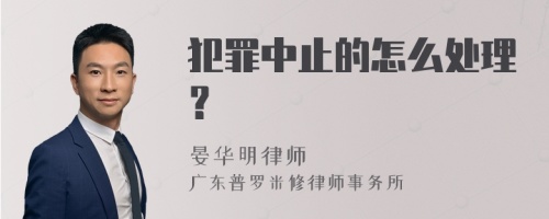 犯罪中止的怎么处理？