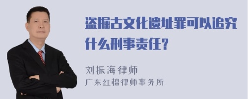 盗掘古文化遗址罪可以追究什么刑事责任？