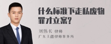 什么标准下走私废物罪才立案?