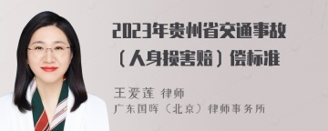 2023年贵州省交通事故（人身损害赔）偿标准