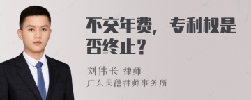 不交年费，专利权是否终止？