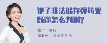 犯了非法储存弹药罪既遂怎么判刑?