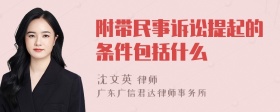 附带民事诉讼提起的条件包括什么