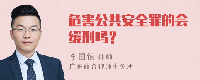 危害公共安全罪的会缓刑吗？