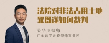 法院对非法占用土地罪既遂如何裁判