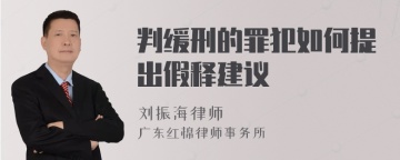 判缓刑的罪犯如何提出假释建议