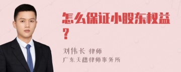 怎么保证小股东权益？