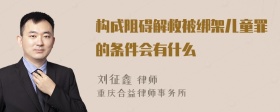 构成阻碍解救被绑架儿童罪的条件会有什么