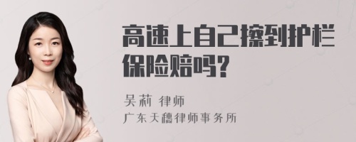 高速上自己擦到护栏保险赔吗?