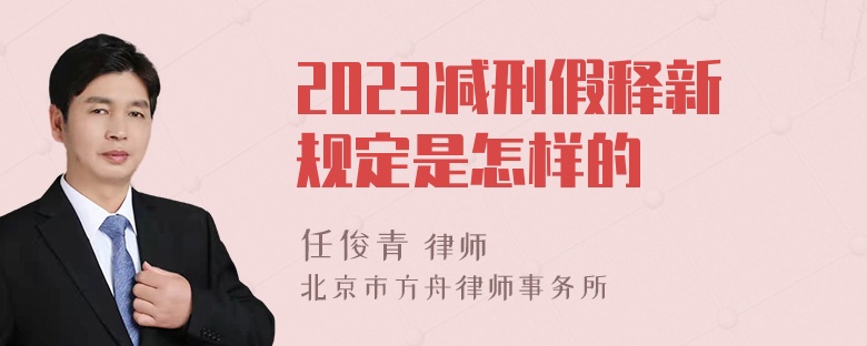 2023减刑假释新规定是怎样的