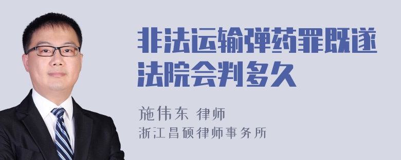 非法运输弹药罪既遂法院会判多久