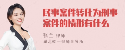 民事案件转化为刑事案件的情形有什么