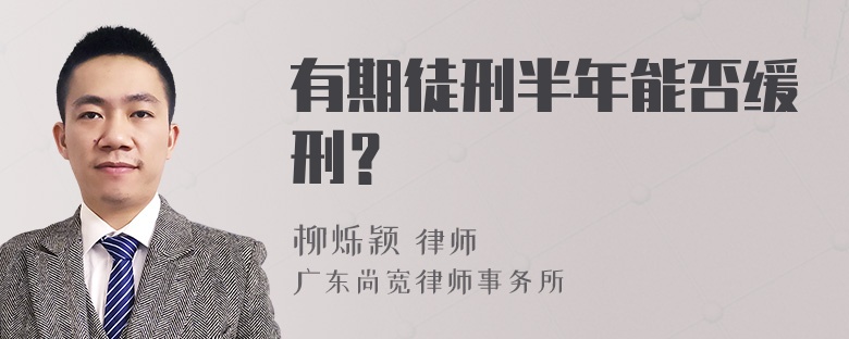 有期徒刑半年能否缓刑？