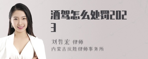 酒驾怎么处罚2023