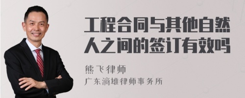 工程合同与其他自然人之间的签订有效吗