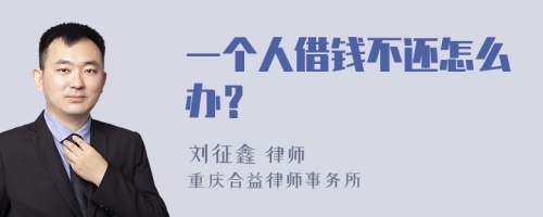 一个人借钱不还怎么办？