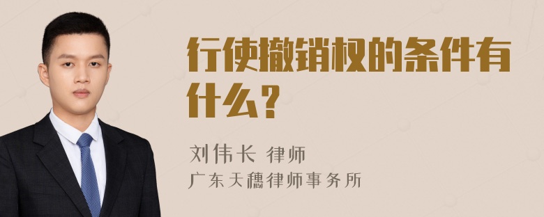 行使撤销权的条件有什么？