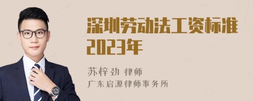 深圳劳动法工资标准2023年