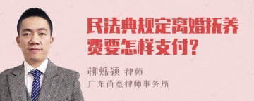 民法典规定离婚抚养费要怎样支付？