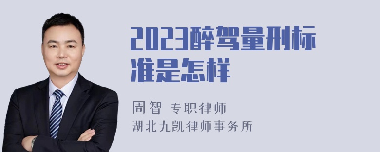 2023醉驾量刑标准是怎样