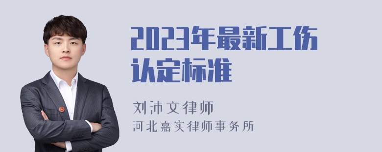 2023年最新工伤认定标准