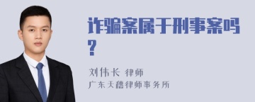 诈骗案属于刑事案吗?