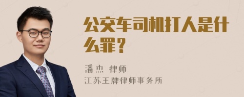 公交车司机打人是什么罪？