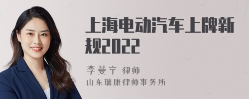 上海电动汽车上牌新规2022