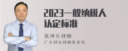 2023一般纳税人认定标准