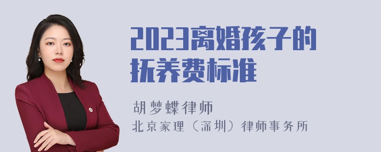 2023离婚孩子的抚养费标准