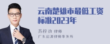 云南楚雄市最低工资标准2023年