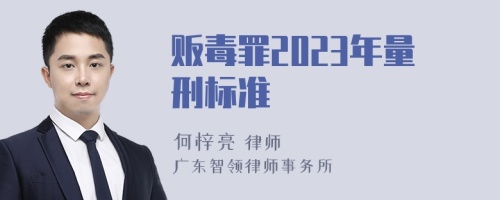 贩毒罪2023年量刑标准