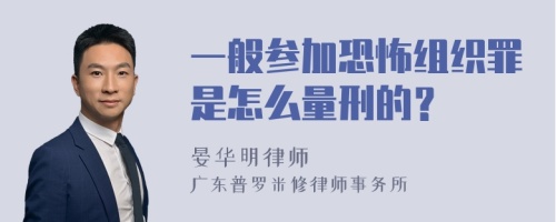 一般参加恐怖组织罪是怎么量刑的？