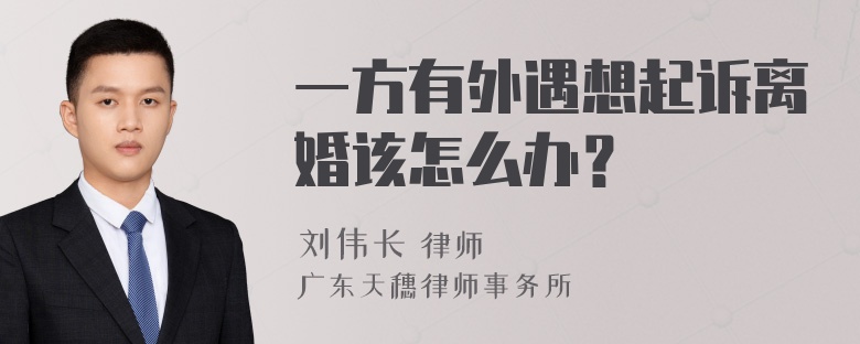 一方有外遇想起诉离婚该怎么办？