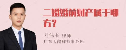 二婚婚前财产属于哪方？