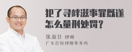 犯了寻衅滋事罪既遂怎么量刑处罚？