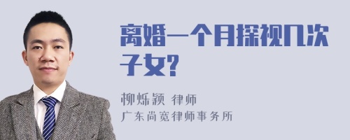 离婚一个月探视几次子女?