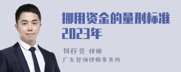 挪用资金的量刑标准2023年