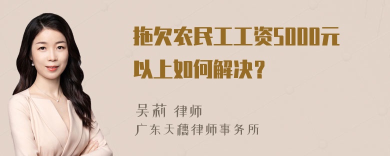 拖欠农民工工资5000元以上如何解决？