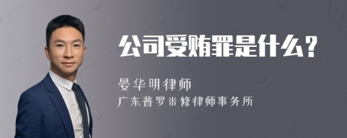 公司受贿罪是什么？